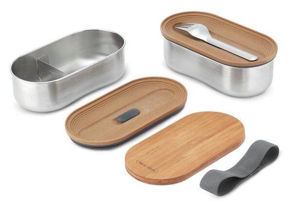 Dělený svačinový box 2 ks Bento – Black + Blum