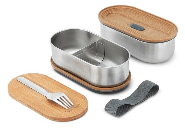 Dělený svačinový box 2 ks Bento – Black + Blum