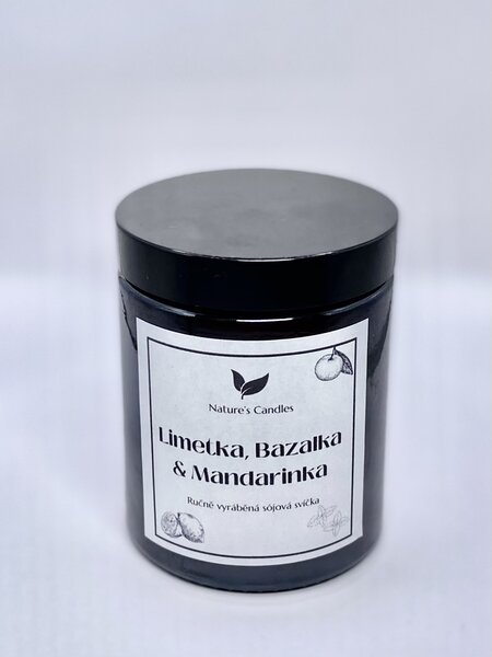 Sójová svíčka - Limetka, Bazalka & Mandarinka
