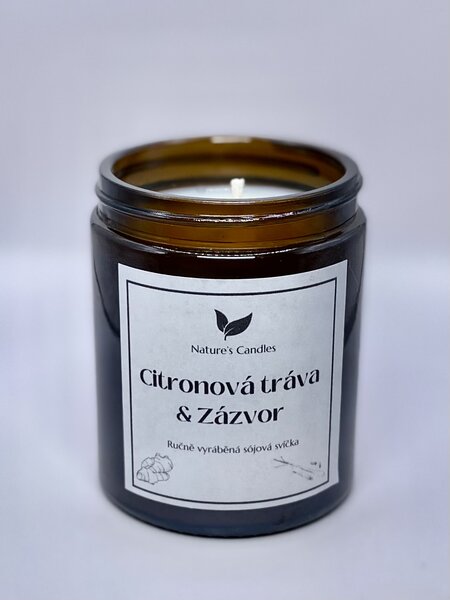 Sójová svíčka - Citrónová tráva & Zázvor
