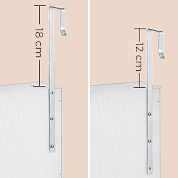 SONGMICS Nástěnná zrcadlová šperkovnice s LED osvětlením 37 x 120 x 10 cm bílá