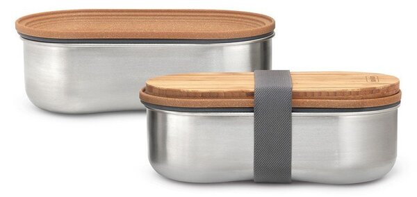 Dělený svačinový box 2 ks Bento – Black + Blum
