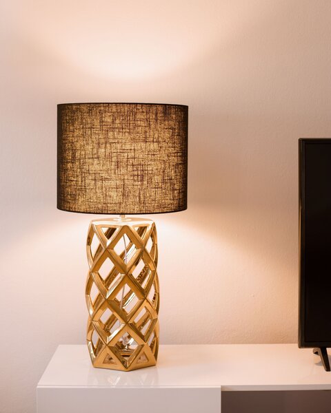 Stolní lampa SELJA Keramika Zlatá