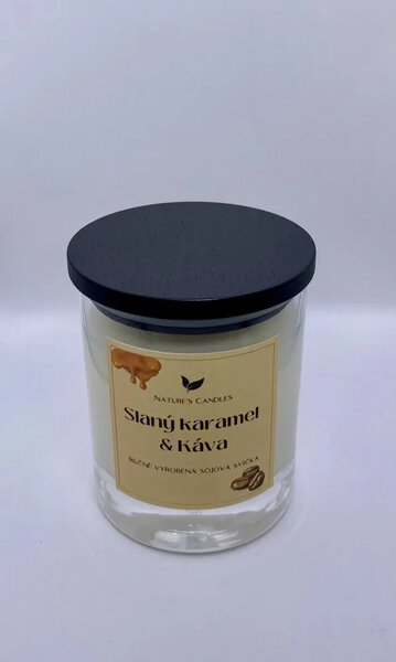 Sójová svíčka - Slaný karamel & Káva