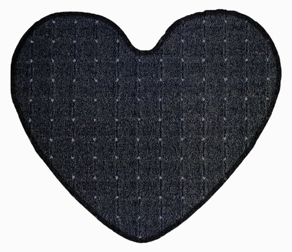 Vopi koberce Kusový koberec Udinese antracit srdce - 100x120 srdce cm
