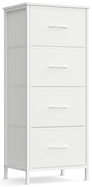 SONGMICS Komoda 4 látkové zásuvky 40 x 95 x 30 cm bílá