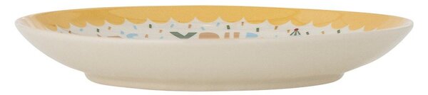 Žlutý/krémový dětský talíř z kameniny ø 16 cm Celebrate – Bloomingville Mini