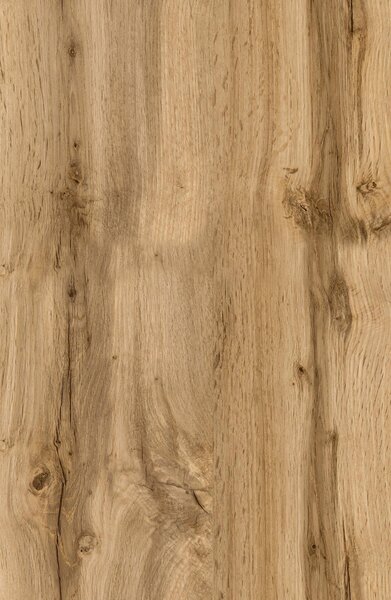 Komoda MINIO BRELA, 150 cm, se 2 dvířky a 3 zásuvkami – barva: dub Wotan / černá