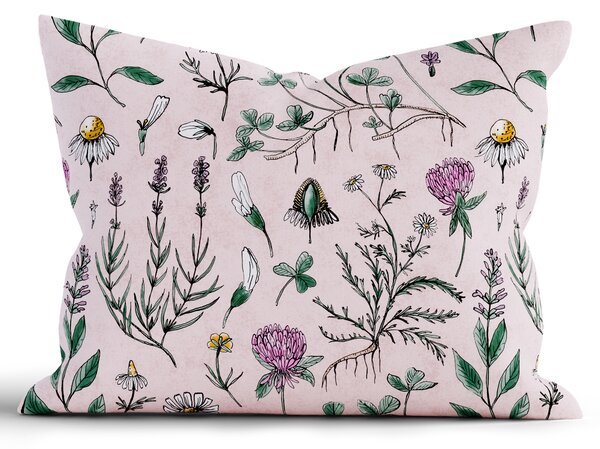 MK Lůžkoviny Bavlněný povlak na polštář Renforcé 70 x 90 cm - Herbář pudrový