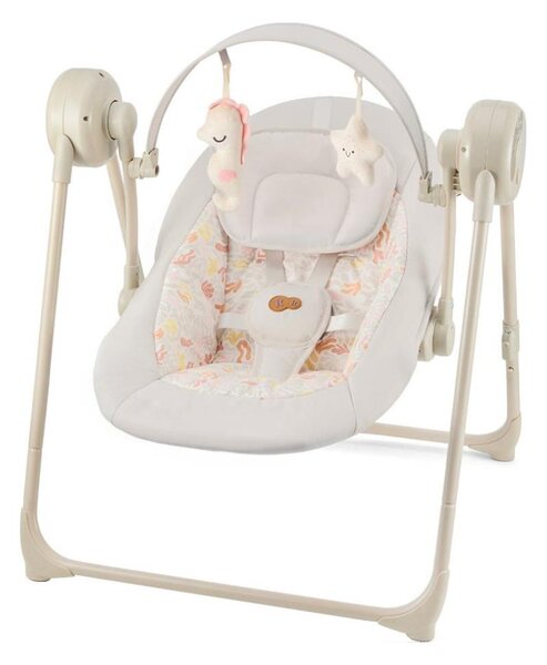 KINDERKRAFT - Dětská houpačka s melodií SWINGEE béžová 4xAAA/230V