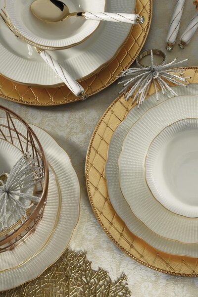 ASIR Porcelánová jídelní souprava WHITE FLOWER 26 ks
