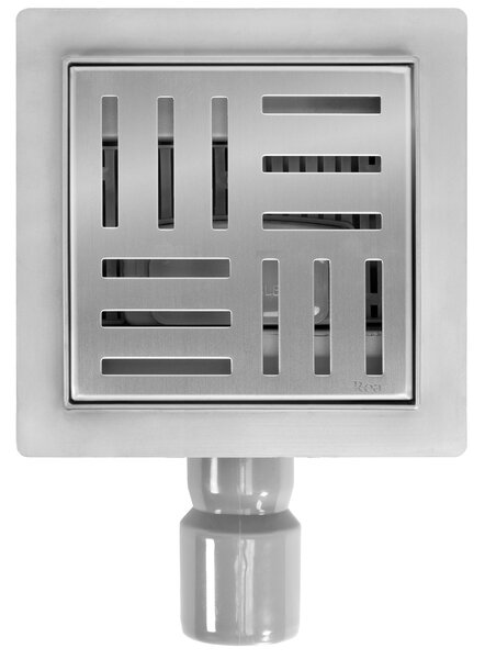 Odtokový žlab REA CROSS 150x150 Nickel Brush