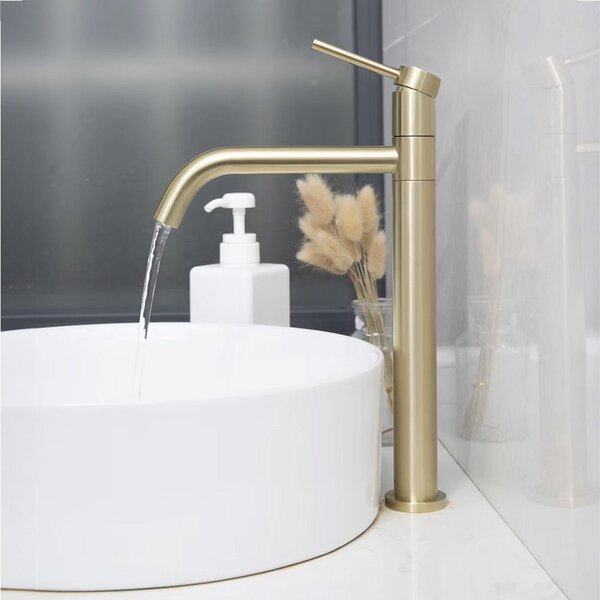 Koupelnová baterie Rea Lugano Slim Brush Gold High