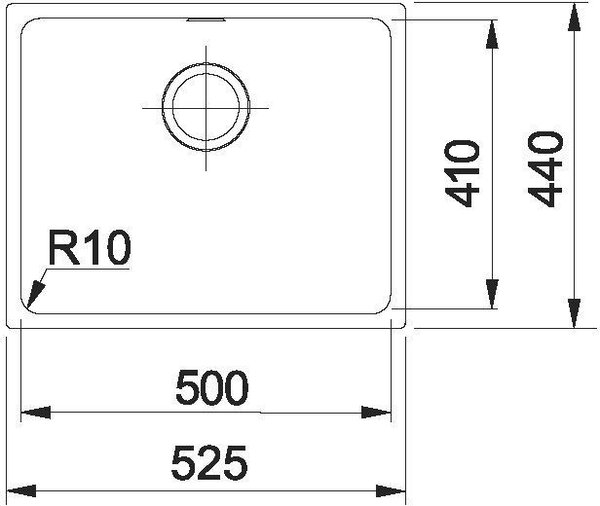 Kuchyňský dřez Franke Sirius SID 110-50 Černá 125.0363.789