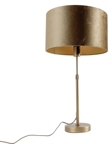 Stolní lampa bronzová se sametovým stínidlem bronzová 35cm - Parte