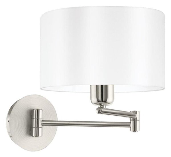 Eglo 33269 - Nástěnné svítidlo PASTERI 1xE27/60W/230V matný chrom/bílá