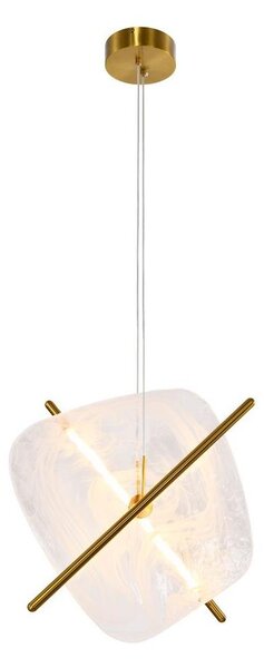 LED Lustr na lanku RELAX LED/15W/230V zlatá/bílá
