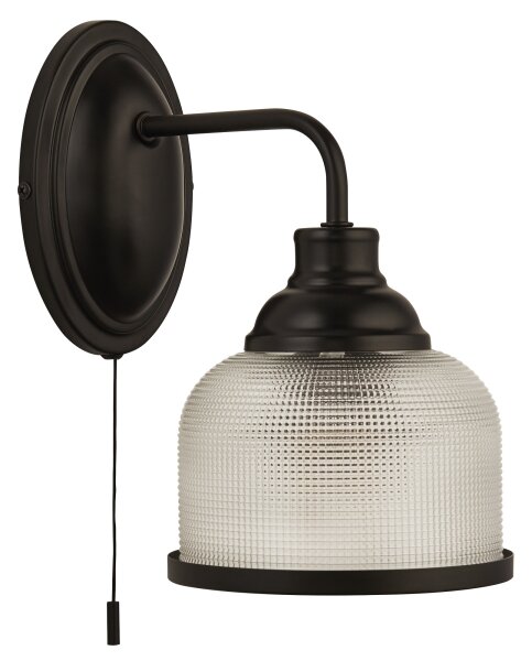 Searchlight 2671-1BK - Nástěnná lampa BISTRO 1xE27/60W/230V černá
