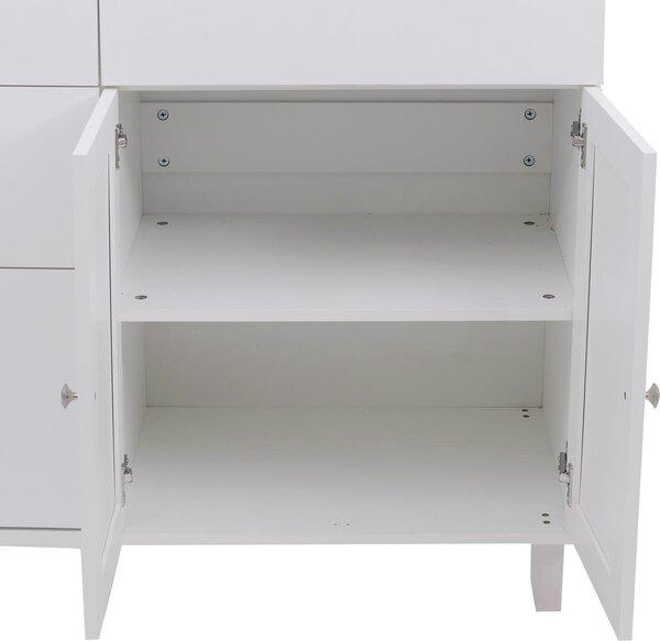 Kuchyňský ostrůvek HWC-P62 se 2 stoličkami, kuchyňská skříňka zásuvky úložné prostory MDF 90x131x47cm bílá, tmavé dřevo