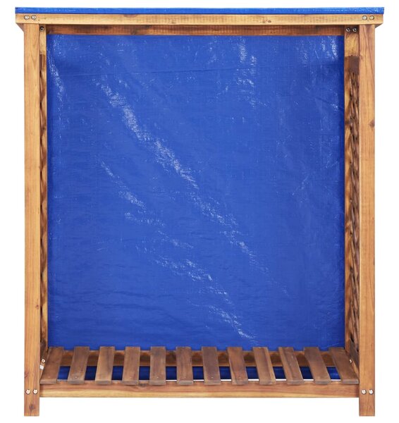 Přístřešek na dříví 105 x 38 x 115 cm masivní akáciové dřevo