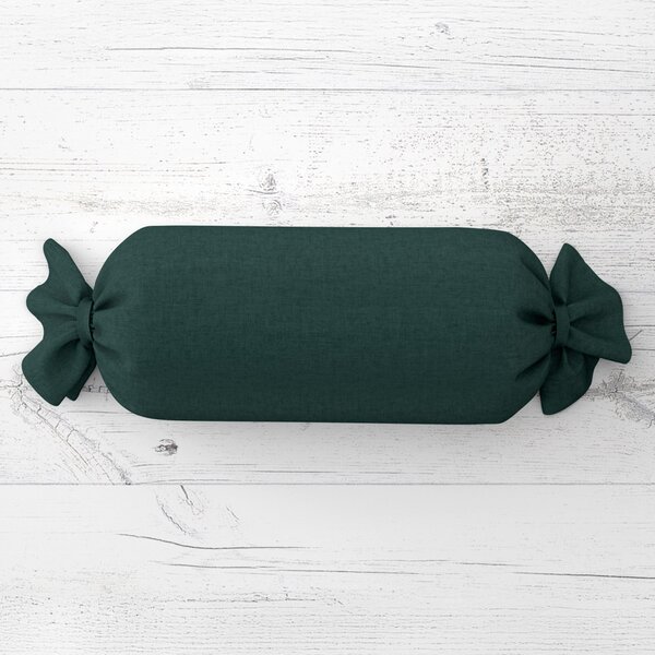 Biante Polštář válec bonbon Rongo RG-099 Tmavý lahvově zelený 15x40 cm