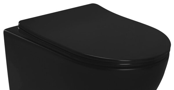 Sedátko WC CARLO FLAT UF BLACK MATT