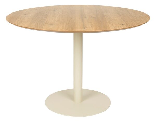 Kulatý jídelní stůl s deskou v dubovém dekoru ø 110 cm Steven – White Label