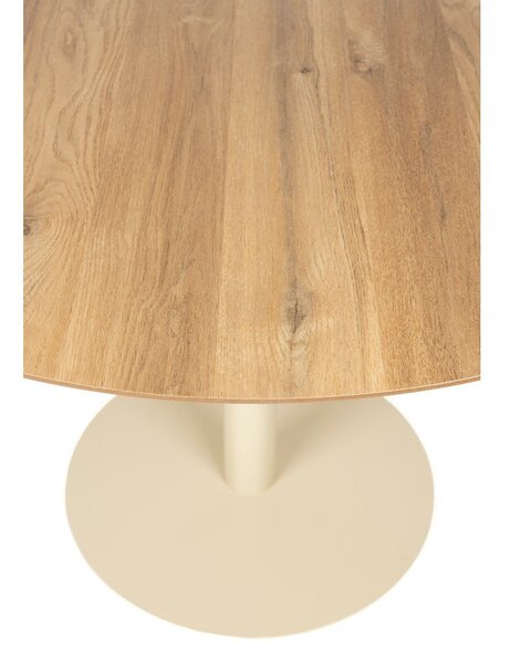 Kulatý jídelní stůl s deskou v dubovém dekoru ø 110 cm Steven – White Label