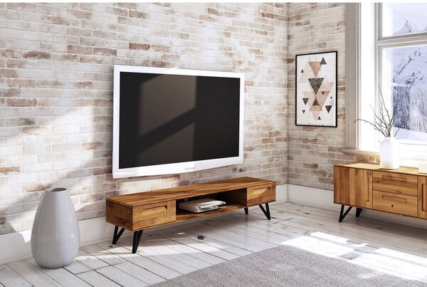 TV stolek z dubového dřeva 182x42 cm Golo - The Beds