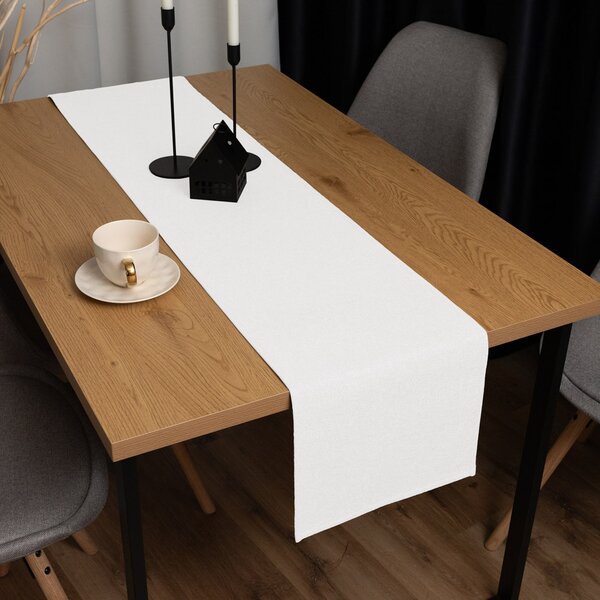 Biante Dekorační běhoun na stůl BKW-201 Slonová kost žíhaná 20x120 cm