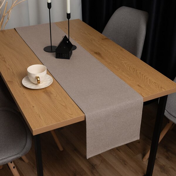 Biante Dekorační běhoun na stůl BKR-502 Světle hnědý režný 20x120 cm