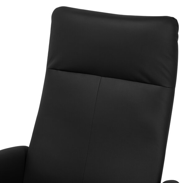 Polohovací křeslo PRIME s výsuvnou podnožkou Umělá kůže Černá