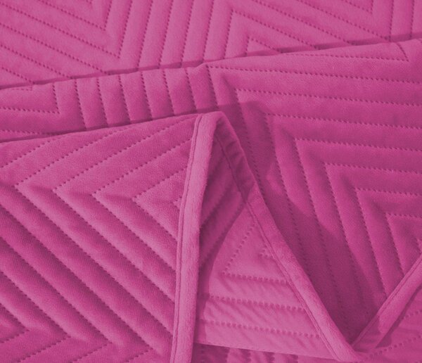 Fialový sametový přehoz na postel ARROW VELVET Rozměr: 170 x 210 cm