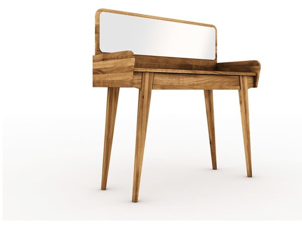 Toaletní stolek z dubového dřeva se zrcadlem 110x45 cm Retro - The Beds