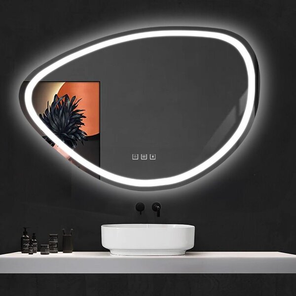 Rea Zrcadlo 70x100 cm s vyhříváním a regulovatelným LED osvětlením HOM-05516