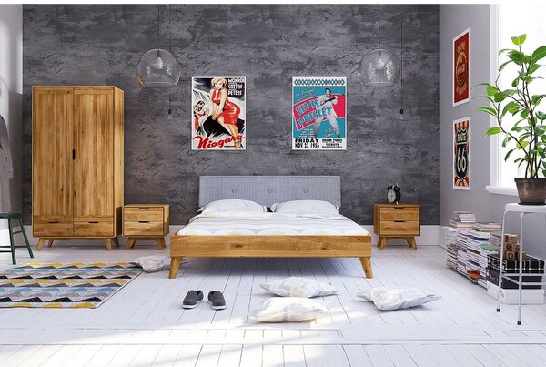 Šatní skříň z dubového dřeva 90x180 cm Greg - The Beds
