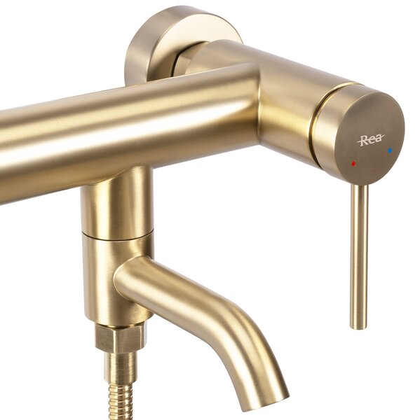 Koupelnová baterie REA Clif - matná Brush Gold