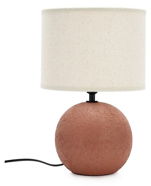 Keramická stolní lampa v terakotové barvě s textilním stínidlem (výška 32 cm) Irvin – Yes Everyday
