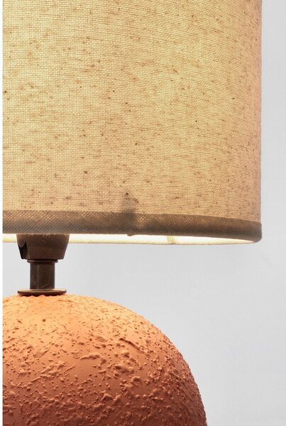 Keramická stolní lampa v terakotové barvě s textilním stínidlem (výška 32 cm) Irvin – Yes Everyday