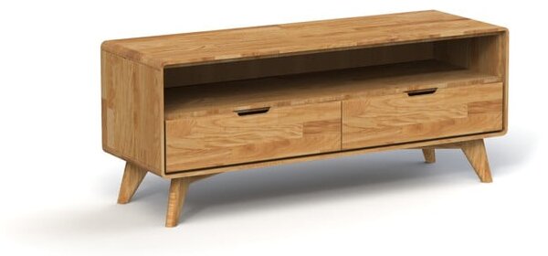TV stolek z dubového dřeva 120x48 cm Greg - The Beds