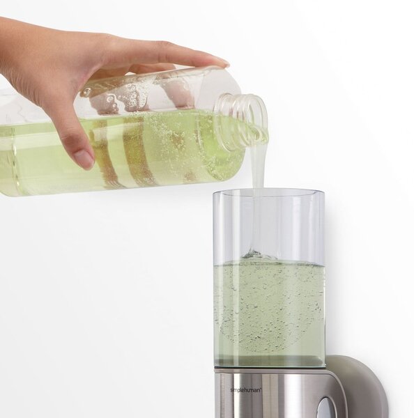 Nástěnný dávkovač mýdla z nerezové oceli ve stříbrné barvě 1.32 l - simplehuman