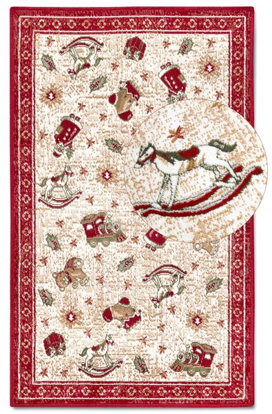 Villeroy & Boch Kusový koberec Toy's delight se střiženým vlasem 106217 Red, Multicolor, 50x80, červená, obývací pokoj