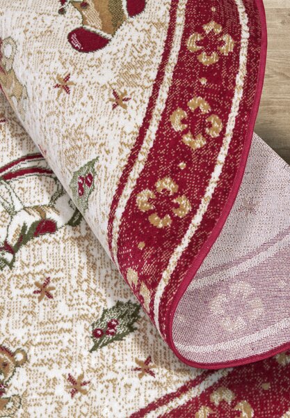Villeroy & Boch Kusový koberec Toy's delight se střiženým vlasem 106217 Red, Multicolor kruh, 160x160 (průměr) kruh, červená, obývací pokoj