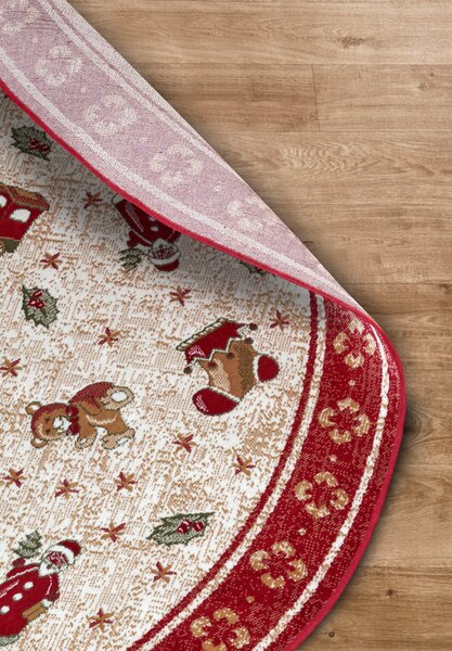 Villeroy & Boch Kusový koberec Toy's delight se střiženým vlasem 106217 Red, Multicolor kruh, 160x160 (průměr) kruh, červená, obývací pokoj