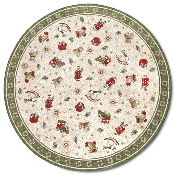 Villeroy & Boch, Kusový koberec Villeroy & Boch Toy's delight se střiženým vlasem 106218 Green, Multicolor kruh, 160x160 (průměr) kruh, zelená, obývací pokoj