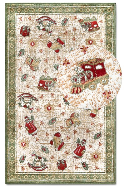 Villeroy & Boch Kusový koberec Toy's delight se střiženým vlasem 106218 Green, Multicolor, 50x80, zelená, obývací pokoj