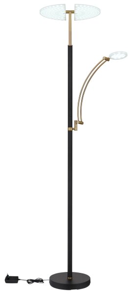 Globo 58909B - LED Stmívatelná stojací lampa TIRANA 40W/230V + 5,5W černá