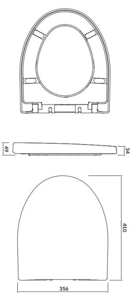 Cersanit K98-0122 - Záchodové prkénko PARVA SoftClose bílá