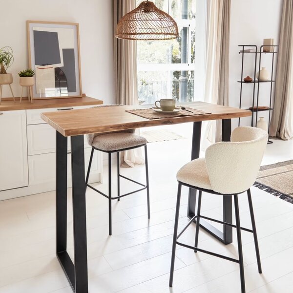 Kave Home Béžová barová židle Ciselia 75 cm