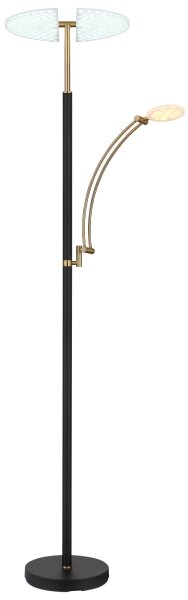 Globo 58909B - LED Stmívatelná stojací lampa TIRANA 40W/230V + 5,5W černá